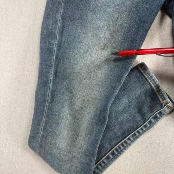 Y2K True Religion Skinny Overalls Blue Denim Cotton Blend Size M Medium - Picture 3 of 9